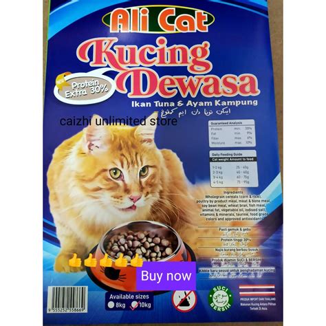 Ready Stock 10kg Makanan Kucing Alicat Kucing Dewasa Shopee Malaysia