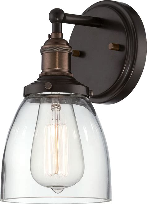 Shop styles like modern and black farmhouse vanity lights today. Vintage Bronze & Bell Shaped Glass Sconce Light 5"Wx10"H