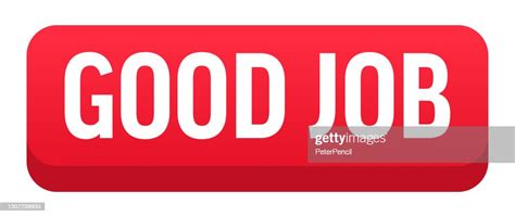 Good Job Button Banner Label Template Vector Stock Illustration High