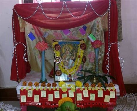 Saraswati Puja Decoration Saraswati Pooja Vasant Panchami Pooja