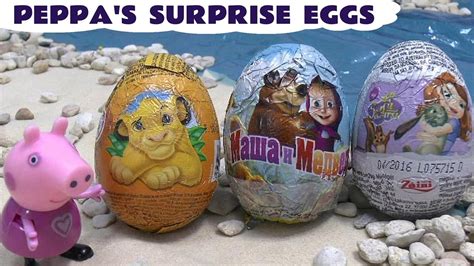 Peppa Pig Play Doh Surprise Eggs Thomas And Friends Masha Bear Princess