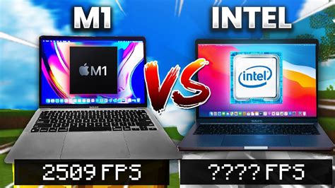 M1 Macbook Air Vs Intel Macbook Pro Minecraft Fps Test Youtube
