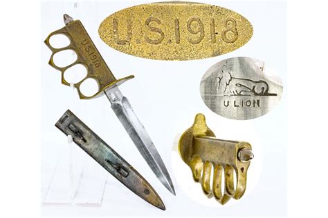 Au Lion Marked Us M1918 Mk1 Trench Knife