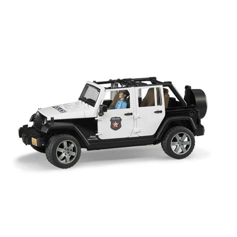 Bruder Jeep Wrangler Rubicon Police Vehicle With Policeman 02526