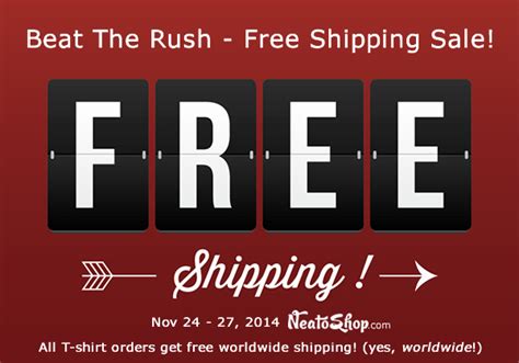 NeatoShop Free Shipping Sale Get Free Worldwide Shipping Neatorama