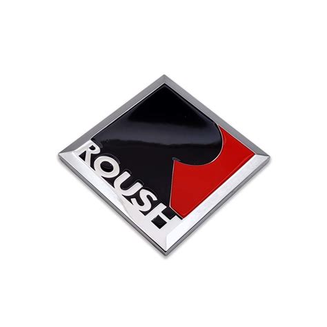 Axlezx 3d Chrome Metal Roush Logo Car Emblem Premium Rear Trunk Badge