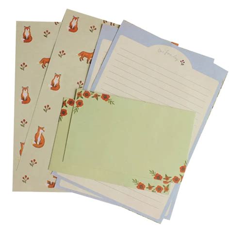 Korean Stationery T Envelope Finely Flower Animal Letter Paper And