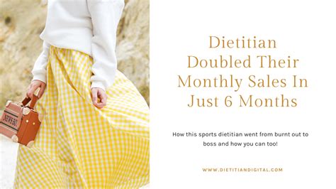 Dietitian Doubled Their Monthly Income In 6 Months