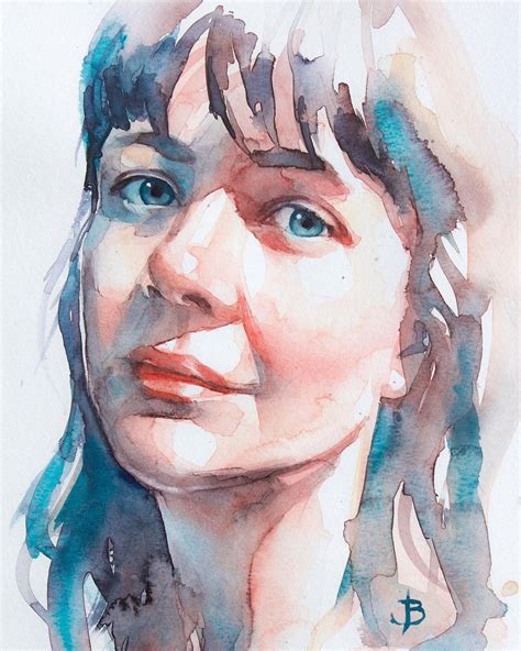 Jenny Barnes On Instagram Self Portrait Watercolour On 300gsm Cold