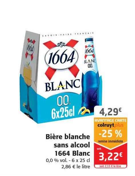 Offre Bière Blanche Sans Alcool 1664 Blanc Chez Colruyt