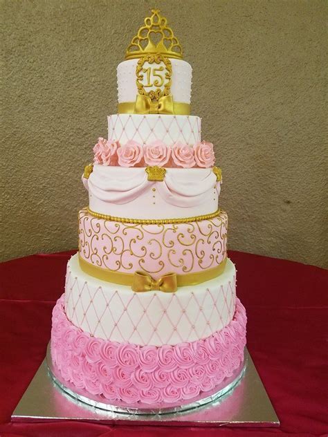 pink and gold quince cake quince cakes quince cake sweet 15 cakes