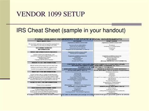 1099 Cheat Sheet