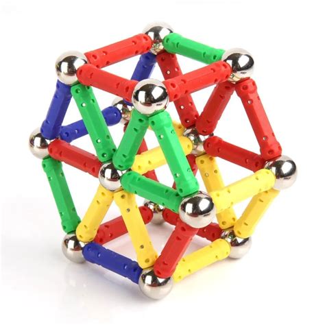 100pcs Magnet Toy Sticks And Metal Balls Magnetic Building Blocks