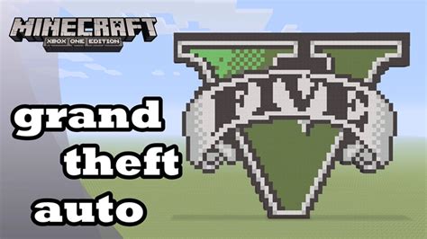 Minecraft Pixel Art Tutorial And Showcase Grand Theft Auto V Logo