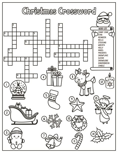 Christmas Vocabulary Coloring Coloring Pages