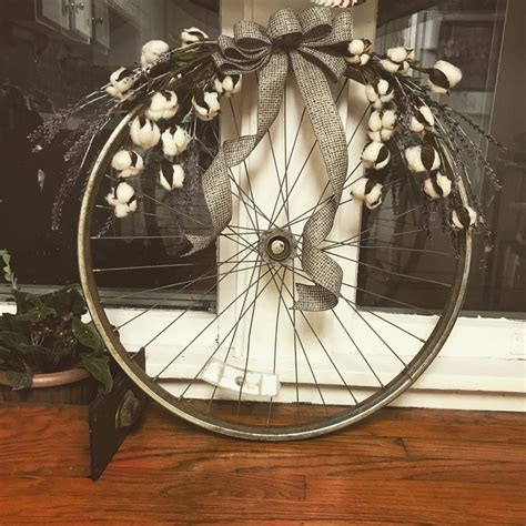 Beautiful Bicycle Wreath Bicycle Decor Wheel Crafts Beautiful Bicycle