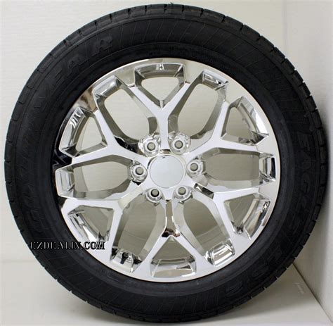 Chrome 20 Snowflake Wheels With Goodyear Tires For Chevy Silverado