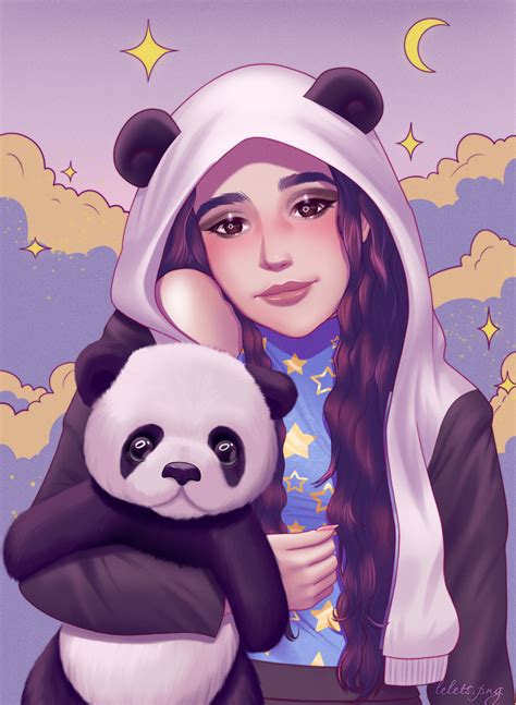 Artstation Girl With A Panda