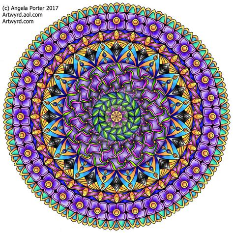 Birthday Mandala All Coloured By Artwyrd On Deviantart
