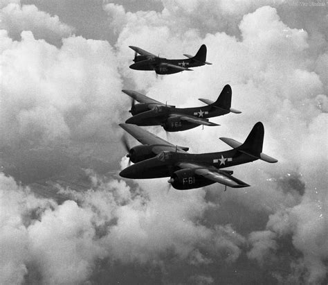 F7f 3 Over Cherry Point January 1945 World War Photos