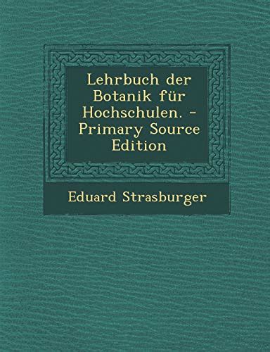 9781293106334 Lehrbuch Der Botanik Fur Hochschulen Abebooks