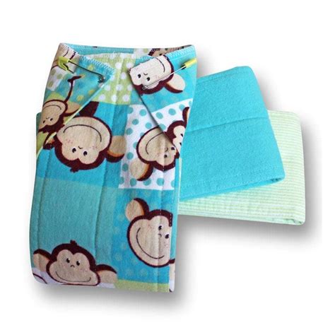 Reusable Cotton Flannel Baby Diapers Set Of 3 Cloth Diapers