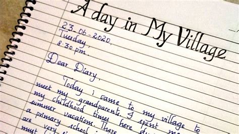 Diary Entry 2my Personal Diary Entry A Day In My Villagebest