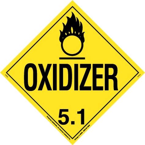 DOT Hazmat Placard Table 1 And Table 2 49 CFR Section 172 504 For