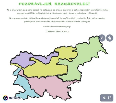 Raziskujem Slovenijo pokrajine v Sloveniji družba 5 razred SIO Novice