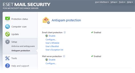 Mail Security For Ms Exchange Server 45 Eset