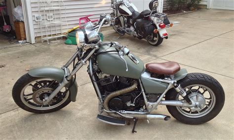 Rims coated black, ww tires. Bobber Project - 1984 Honda Shadow VT 700C | Honda shadow ...