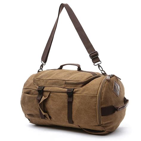 Multifunction Waterproof Canvas Leather Backpack For Men Innovato Design