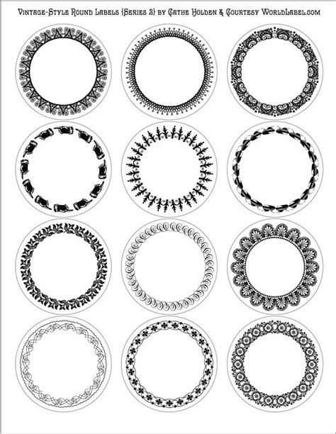 And also, one can download several templates from some sites also. Vintage-Style Round Labels by Cathe Holden (Series 2 ...