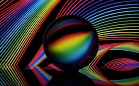 Download Wallpaper 3840x2400 Crystal Ball Ball Neon Lines Colorful
