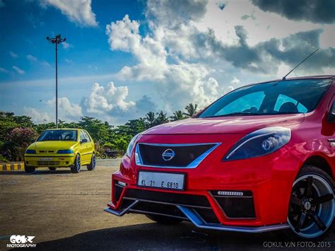 India me car modifications ka craze chal raha hai, usi ke. Modified Red Nissan Sunny from Kerala, India - ModifiedX