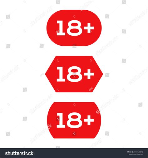 Plus Icon Adults Only Signs Stock Vector Royalty Free Shutterstock