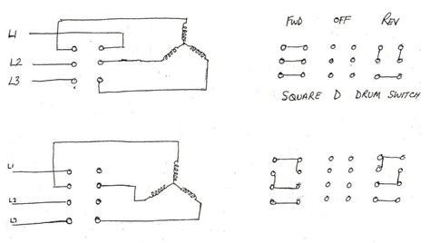 By looks of the drum switch, i think it was wired to a 3 phase motor previously. Forward reverse switch diagram | Model Engineer