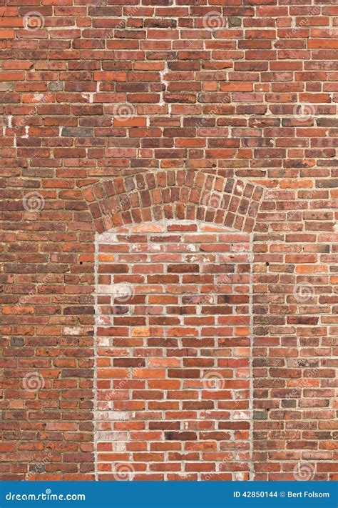 Brick Wall With Bricked Window Stock Photo Image Of Solid Covering
