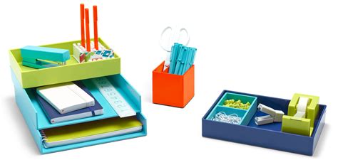 Colorful Desk Accessories | Colorful desk, Desk organization, Modern ...