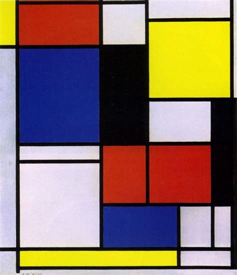 Piet Mondrian Line Over Form 1906 Has Used Line To Create Shapes