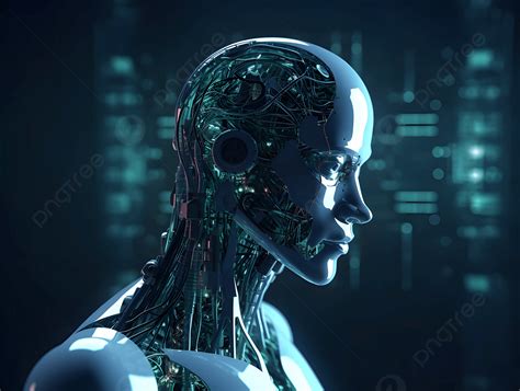 الروبوت الصورة الرمزية شبكة البيانات الإعلان الخلفية إنسان آلي الذكاء