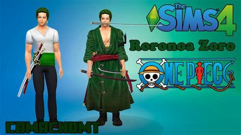 Roronoa Zoro One Piece Camachomt Sims 4 Sims 4 Anime Sims