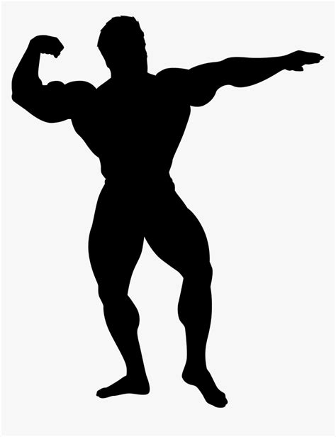 Transparent Bodybuilder Silhouette Png Bodybuilder Clipart Png