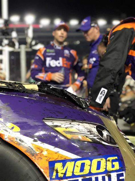 Flags are traditionally used in auto racing and similar sports to communicate important messages to drivers. Damaged goods: Bristol Night Race of 2018 | NASCAR