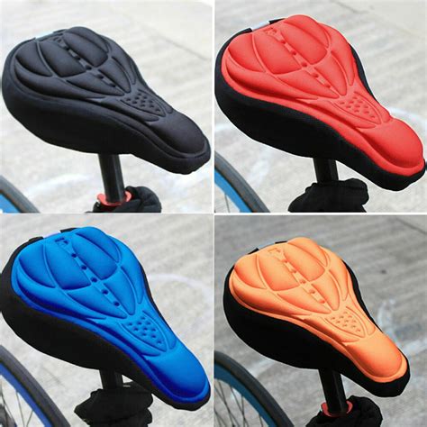 Padded Bike 3d Gel Saddle Seat Cover Bicycle Silicone Soft Comfort Pad Cushion Ebay