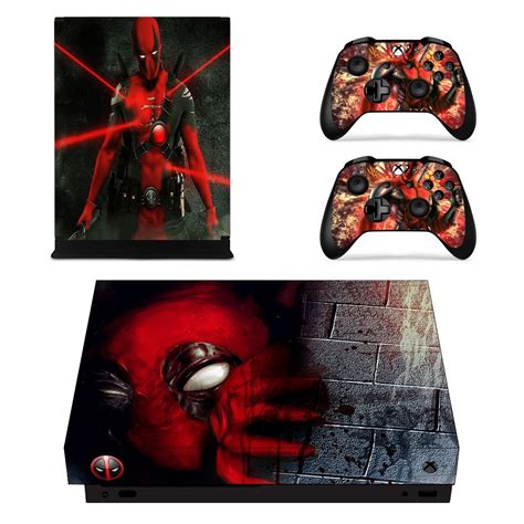 Deadpool Decal Skin Sticker For Xbox One X And Controllers