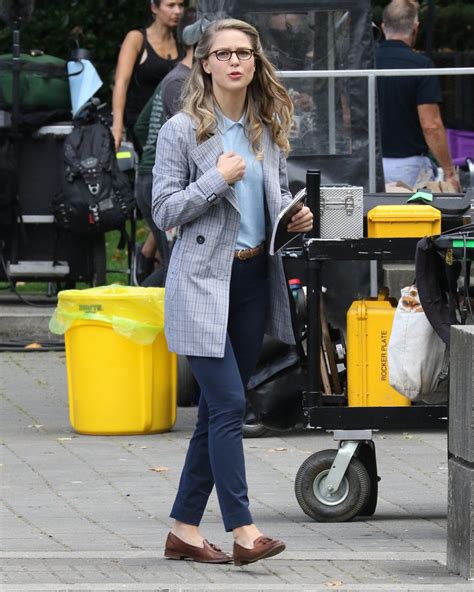MELISSA BENOIST On The Set Of Supergirl In Vancouver HawtCelebs