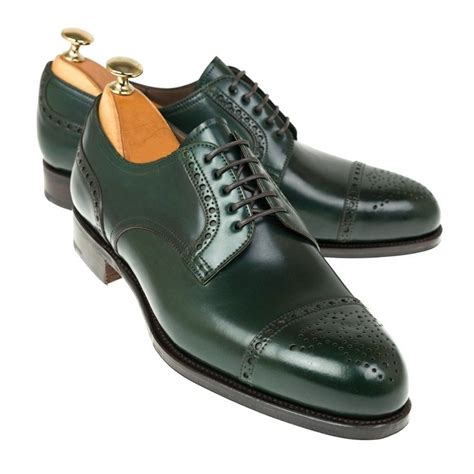 New Mens Oxford Green Full Brogue Toe Handmade Genuine Leather Lace Up