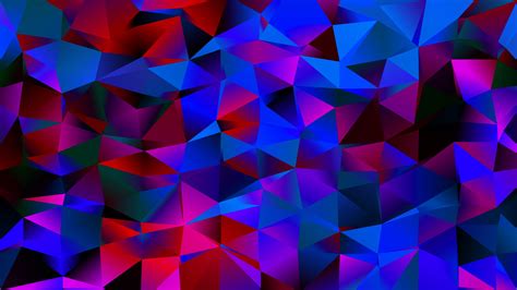 Artistic Blue Colors Digital Art Facets Polygon Shapes Hd Abstract