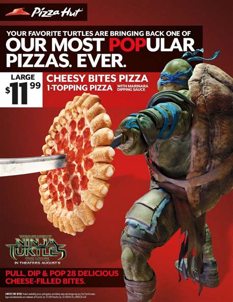 New TMNT Pizza Hut TV Spot Plus New Cheesy Leonardo Promo Image